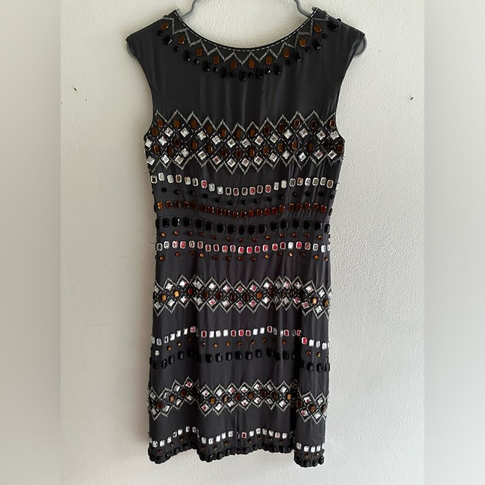 Monsoon London beaded silk dress size 4 (Uk size 8)